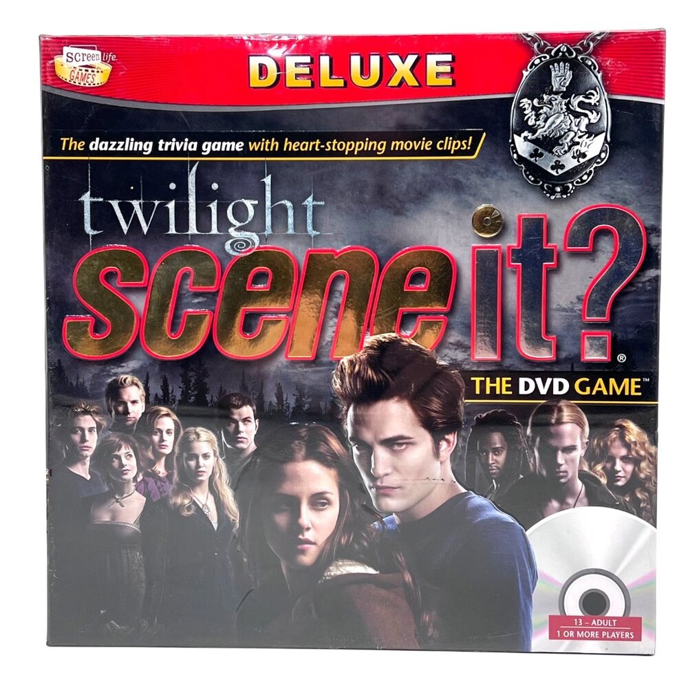 Twilight Scene It? Deluxe DVD Board Game Vampire Trivia Cullens Collectible New